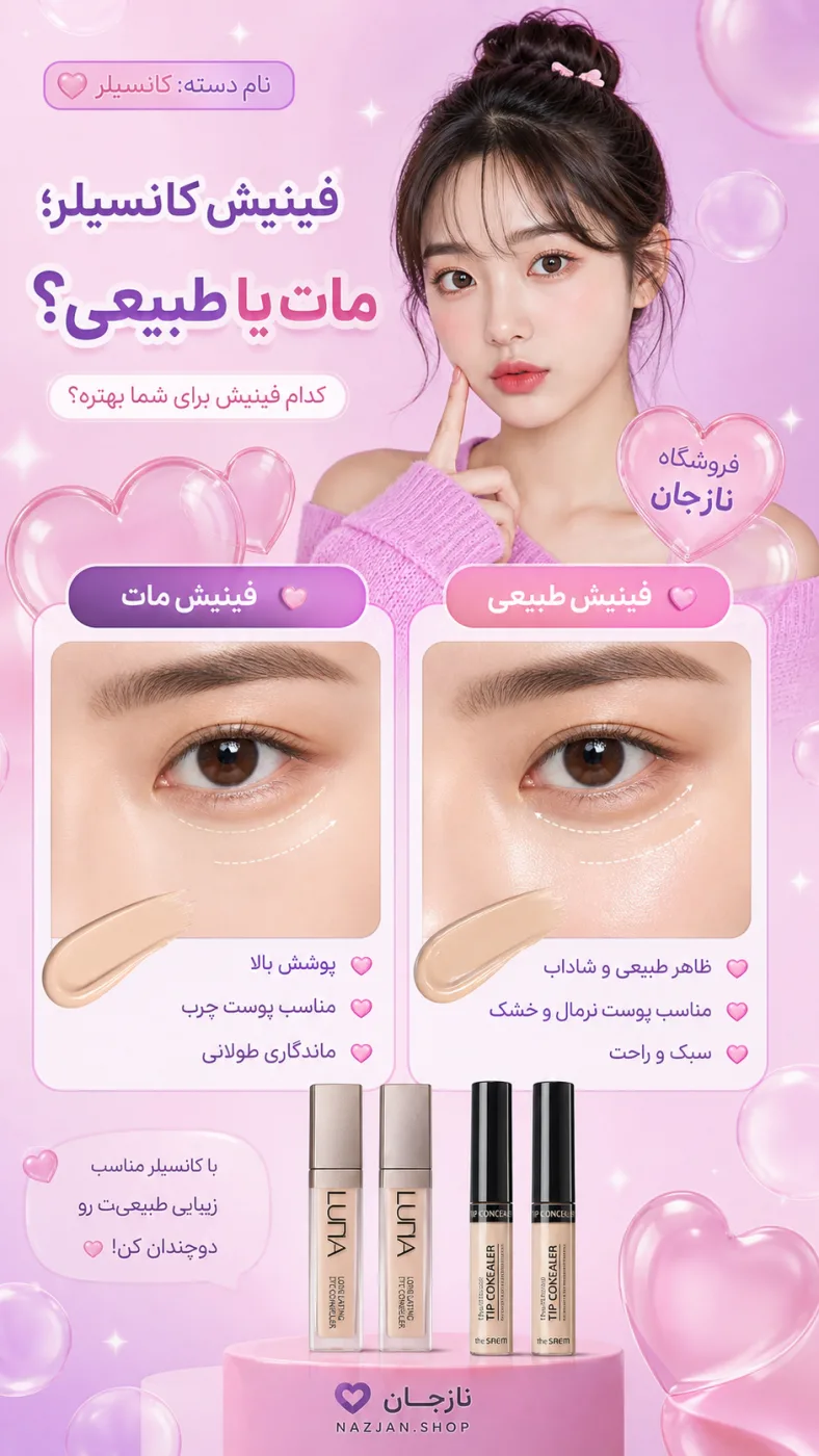 فینیش کانسیلر؛ مات یا طبیعی؟