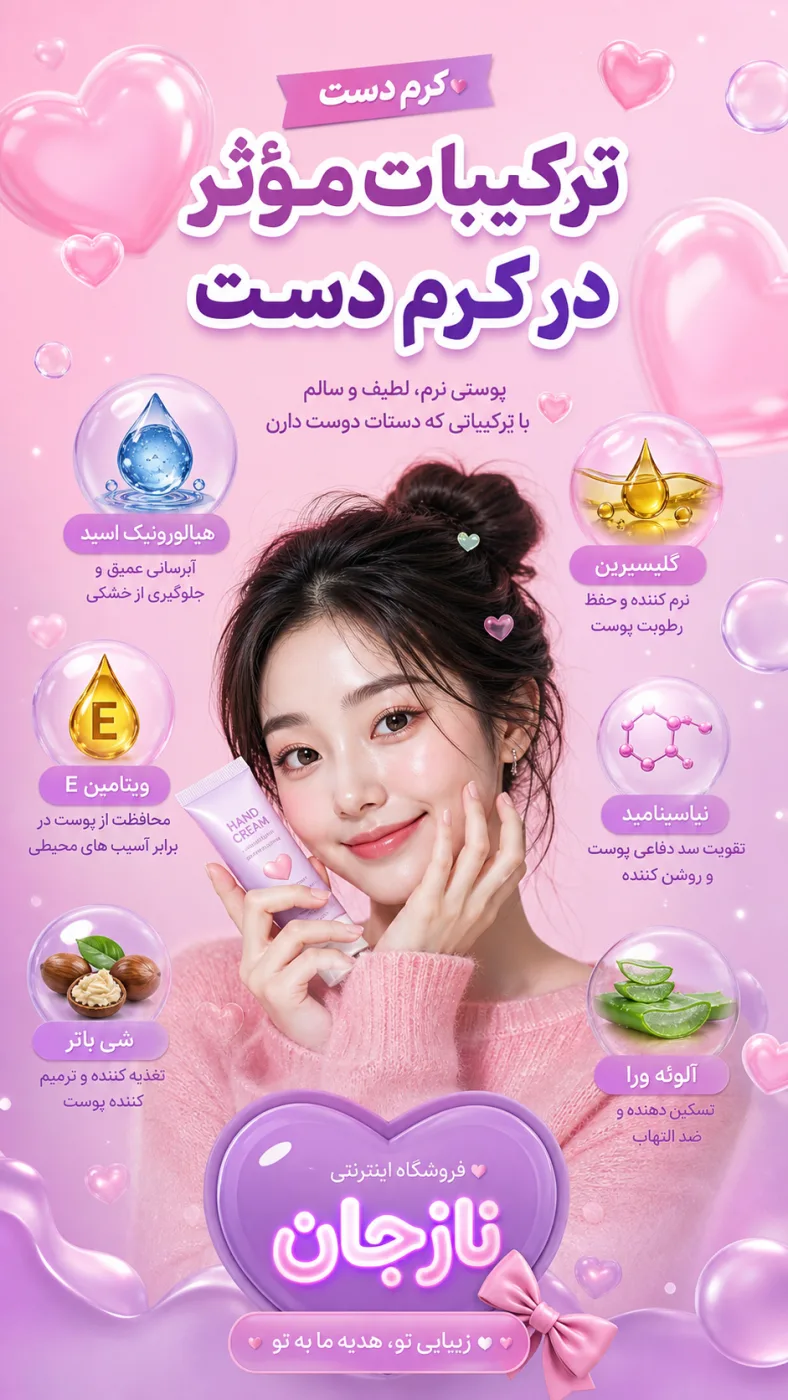 ترکیبات مؤثر در کرم دست