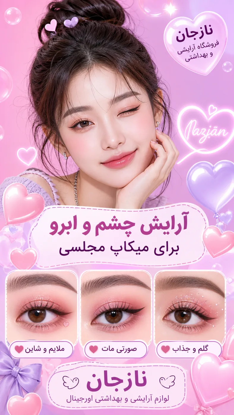آرایش چشم و ابرو برای میکاپ مجلسی