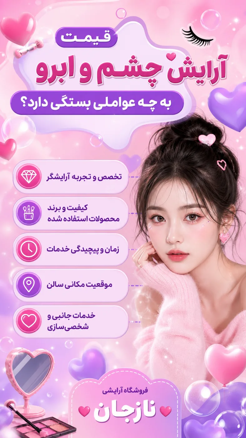 قیمت آرایش چشم و ابرو به چه عواملی بستگی دارد؟