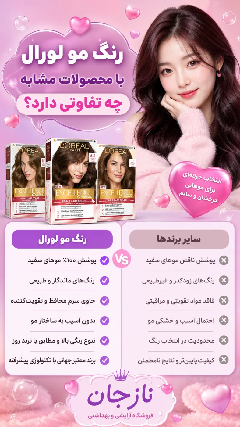 رنگ مو لورال با محصولات مشابه چه تفاوتی دارد؟
