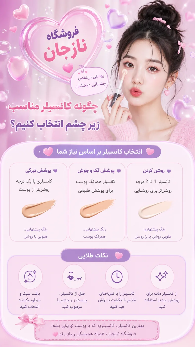 چگونه کانسیلر مناسب زیر چشم انتخاب کنیم؟