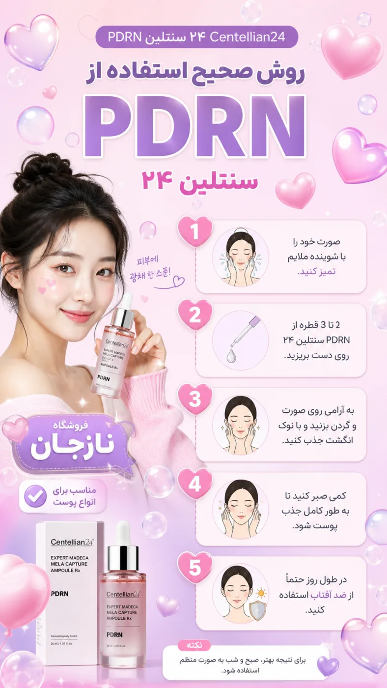 روش صحیح استفاده از PDRN سنتلین ۲۴