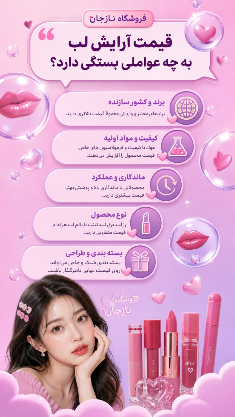 قیمت آرایش لب به چه عواملی بستگی دارد؟
