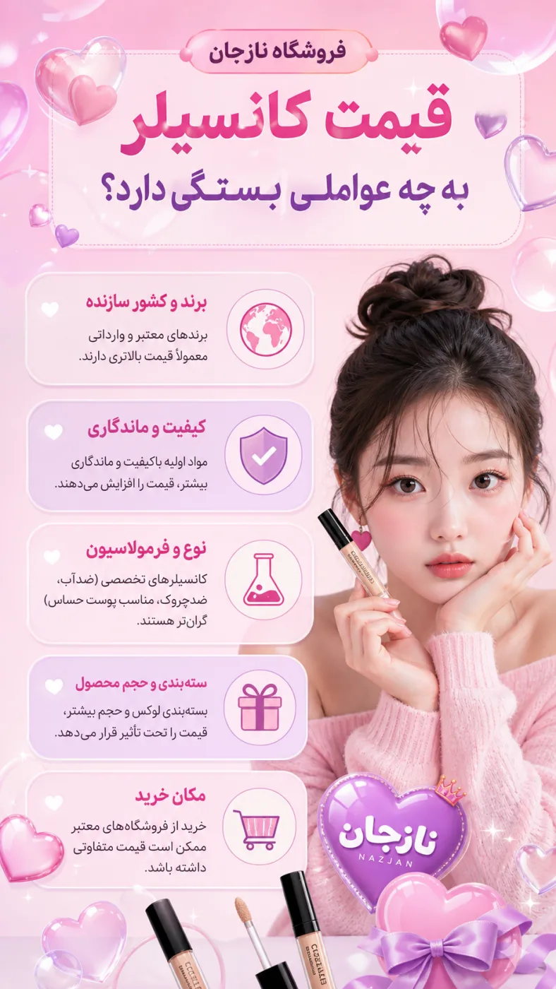 قیمت کانسیلر به چه عواملی بستگی دارد؟