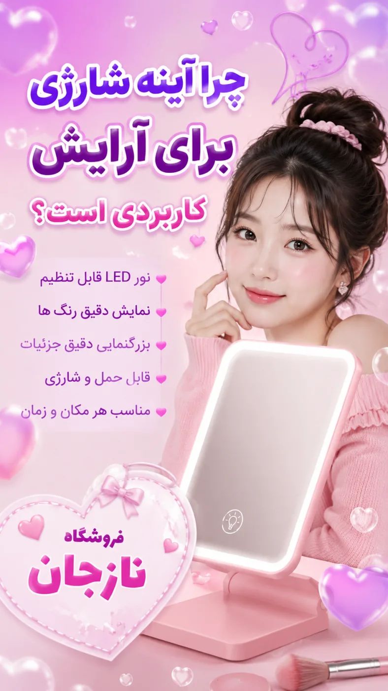 چرا آینه شارژی برای آرایش کاربردی است؟